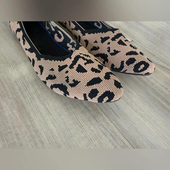 Rothy's Black and Tan Leopard Print Flats - Picture 2 of 11